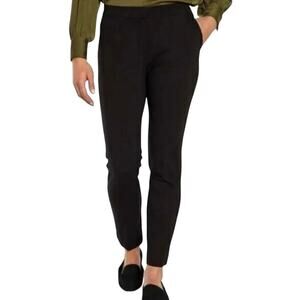 Banana Republic Pont Knit Pant Womens Size 14 Black High Rise Stretch Minimalist